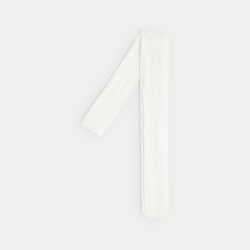 جوارب طويلة لامعة من النايلون باللون الأبيض للفتيات